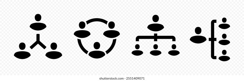 People collaboration and community structure vector design