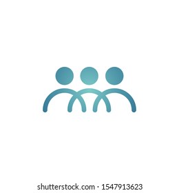 People collaboration icons. Team, leadership, teamwork, community, social communication logo. People group meeting illustration.Flat vector illustration