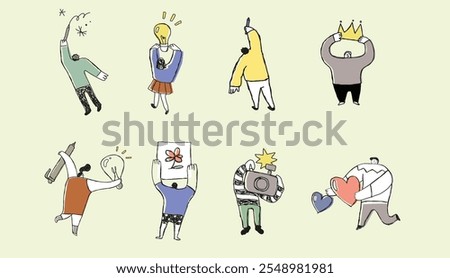 people collection vector illustration with flat design concept