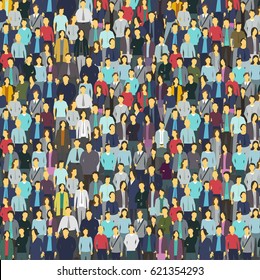 A lot of people, colorful texture. Background from the crowd