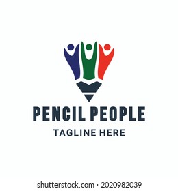 people Combination pencil. Abstract , emblems, design concepts, logos, logotype , elements