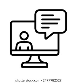 gente comentar Comentarios icono línea Ilustración vectorial diseño Plantilla