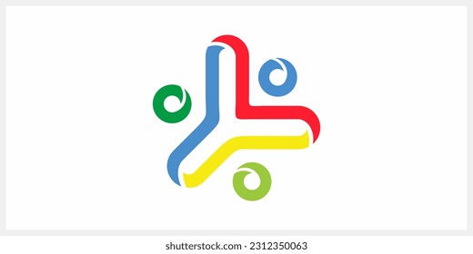 People Commuity Group Human Unity Family Together Icon Logo Symbols Vector EPS 10.
