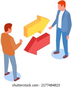 People communicate sharing data and news in social media. Virtual network symbol for internet users. Characters using worldwide connection, global system community. User profiles exchange information