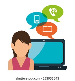 People communicating concept icon