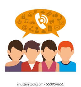 People communicating concept icon