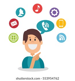 People communicating concept icon