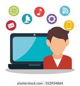 People communicating concept icon