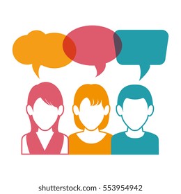 People communicating concept icon