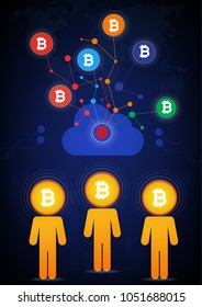 People and communication about digital money,bitcoin 