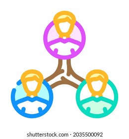 vector de icono de color de comunicación de personas. señal de comunicación de la gente. ilustración de símbolo aislado