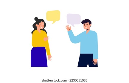 Vector de ilustración de concepto de comunicación de personas