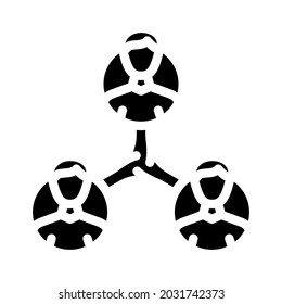people communication glyph icon vector. people communication sign. isolated contour symbol black illustration