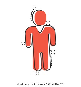 People communication icon in comic style. People cartoon vector illustration on white background. Partnership splash effect business concept.