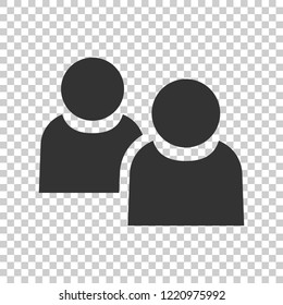 People communication icon in flat style. People vector illustration on isolated background. Partnership business concept.