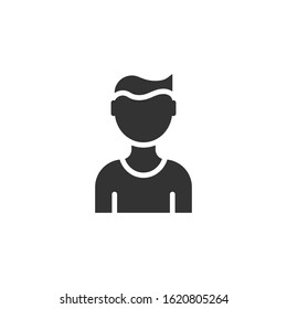 People communication icon in flat style. People vector illustration on white background. Partnership business concept.