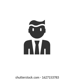 People communication icon in flat style. People vector illustration on white background. Partnership business concept.