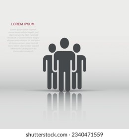 People communication icon in flat style. People vector illustration on white background. Partnership business concept.