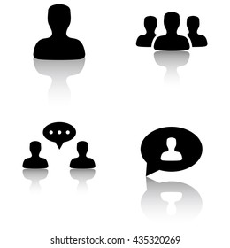 People Communication Icons