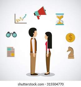 People and Communication icons design, vector illustration eps 10