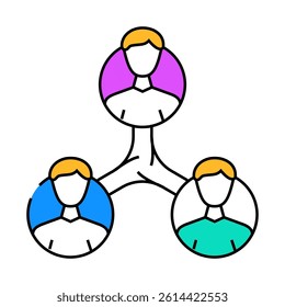 people communication line icon vector. people communication sign. isolated symbol illustration