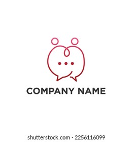 people communication logo vector, business logo inspiration