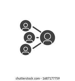 People communication vector icon. filled flat sign for mobile concept and web design. Networking surfing glyph icon. Community symbol, logo illustration. Vector graphics