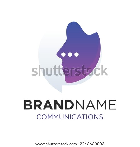 People communication vector logo design template