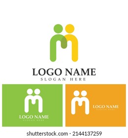 People community care group network and social icon design template