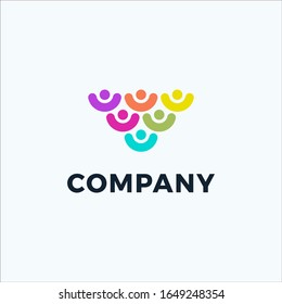 people community colorful vector design template