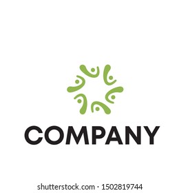 People, community, creative hub, social connection icons and logo