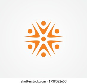 People, community, creative hub, social connection icons and logo