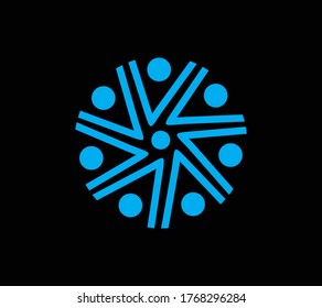 People  community  creative hub  social connection icons and logo