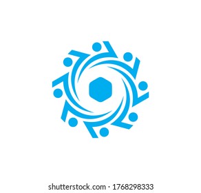 People  community  creative hub  social connection icons and logo