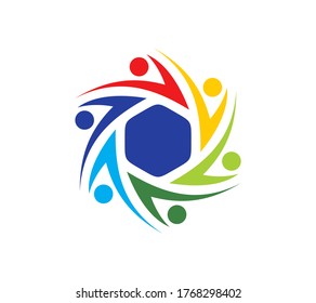 People  community  creative hub  social connection icons and logo