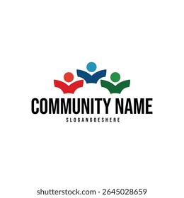 People, community, creative hub, social connection icons and logo set