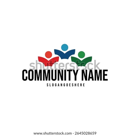 People, community, creative hub, social connection icons and logo set