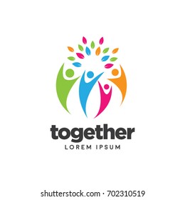 People Community Family Together Logo Symbol