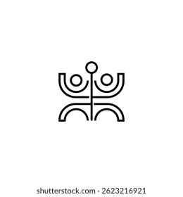 People community or family unique logo design