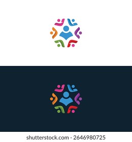 people community group logo template