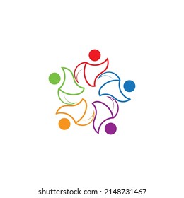 people Community Logo design vector template. Teamwork Design