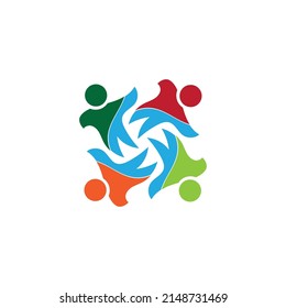 people Community Logo design vector template. Teamwork Design