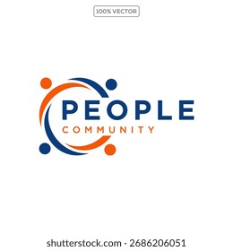 ilustração de vetor de design de logotipo de comunidade de pessoas