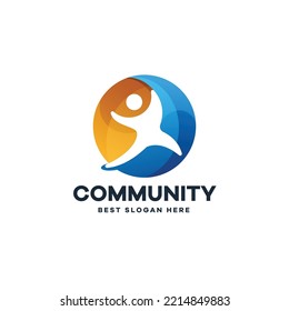 People Community Logo Designs Concept