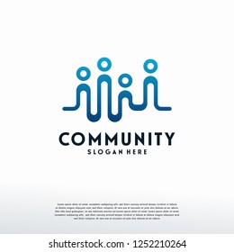 People Community logo designs template, People Beat logo symbol vector, Logo symbol icon