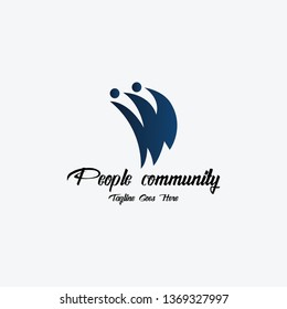 People community logo. People group icon. Vector illustration