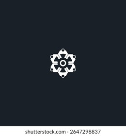 People community logo icon flat vector design