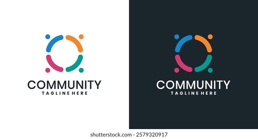 People community logo icon template design