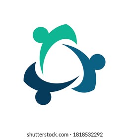 people community logo icon vector isolated