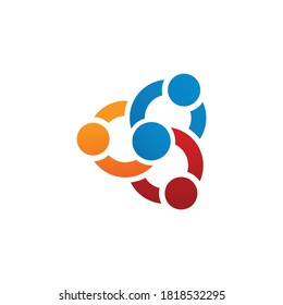 people community logo icon vector isolated